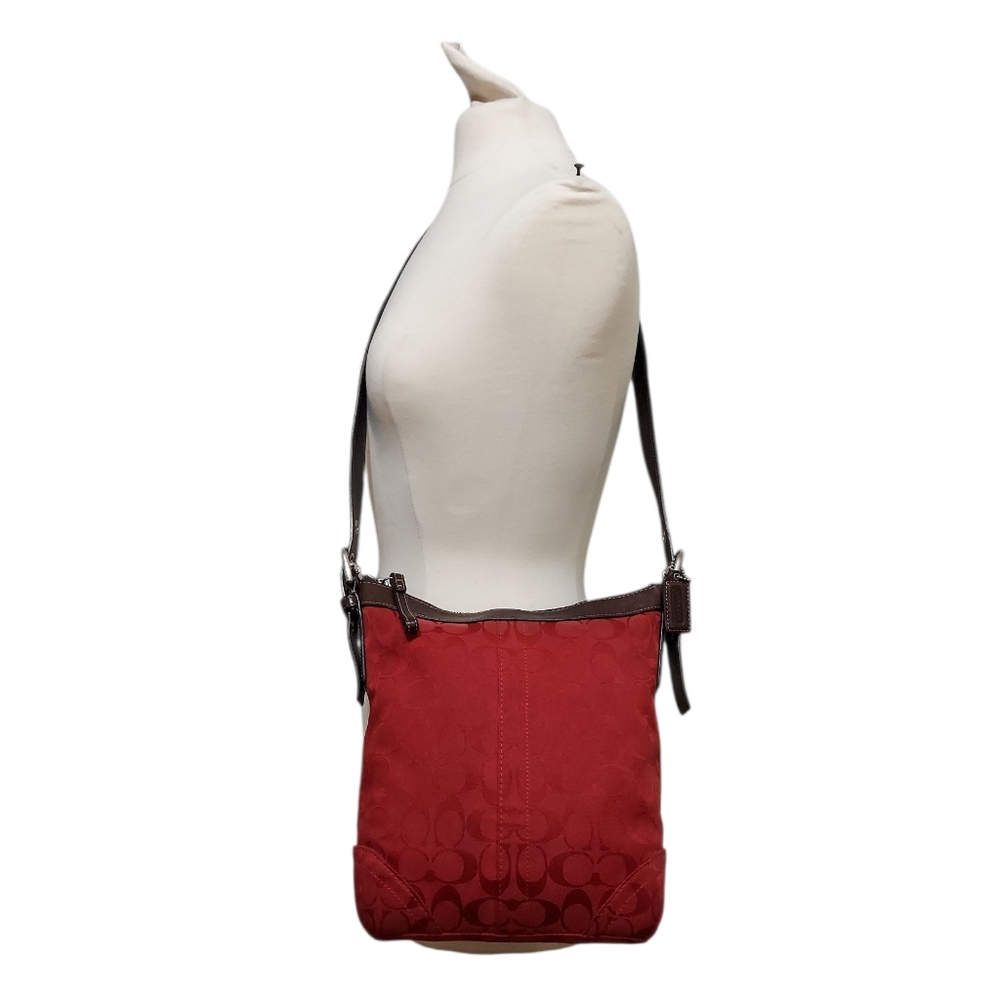 Coach Y2K Jacquard & Leather Shoulder Bag Great Condition - Picture 10 of 15